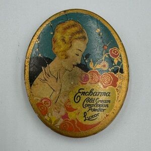 Antique Luxor Encharma Cold Cream Complexion Powder Tin